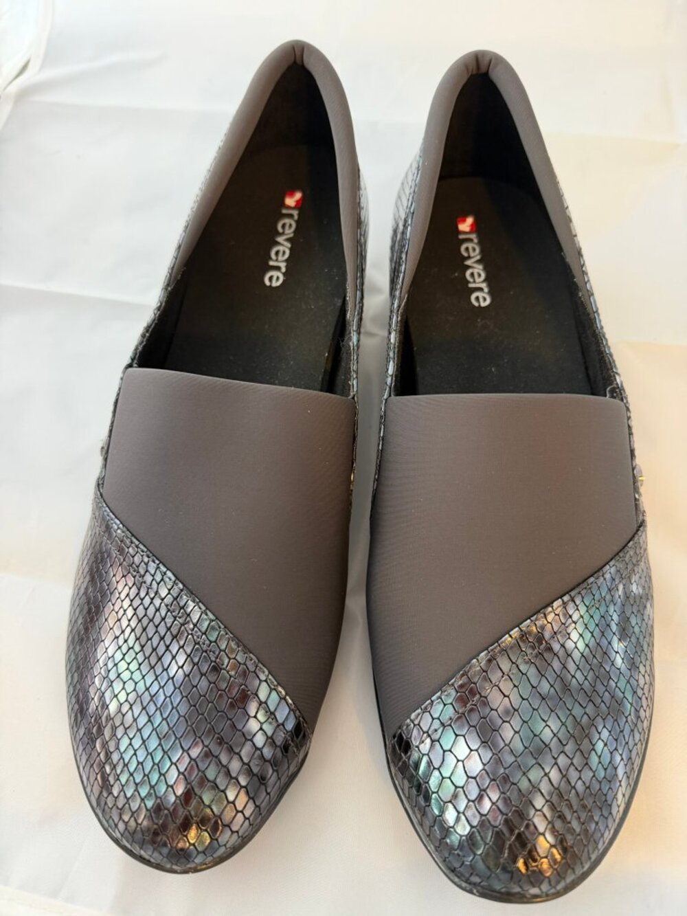Revere  Women's Naples Loafer  Slate Interest  Size 10M US  $160 retail    NIB